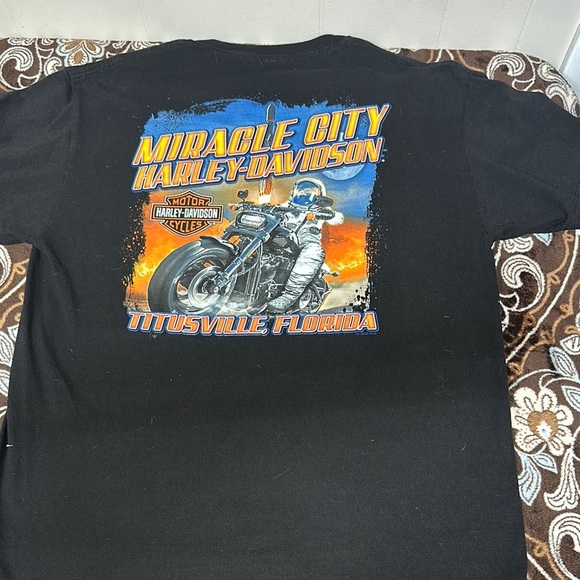 Harley-Davidson Black and Orange Short Sleeve Tee - Picture 5 of 5